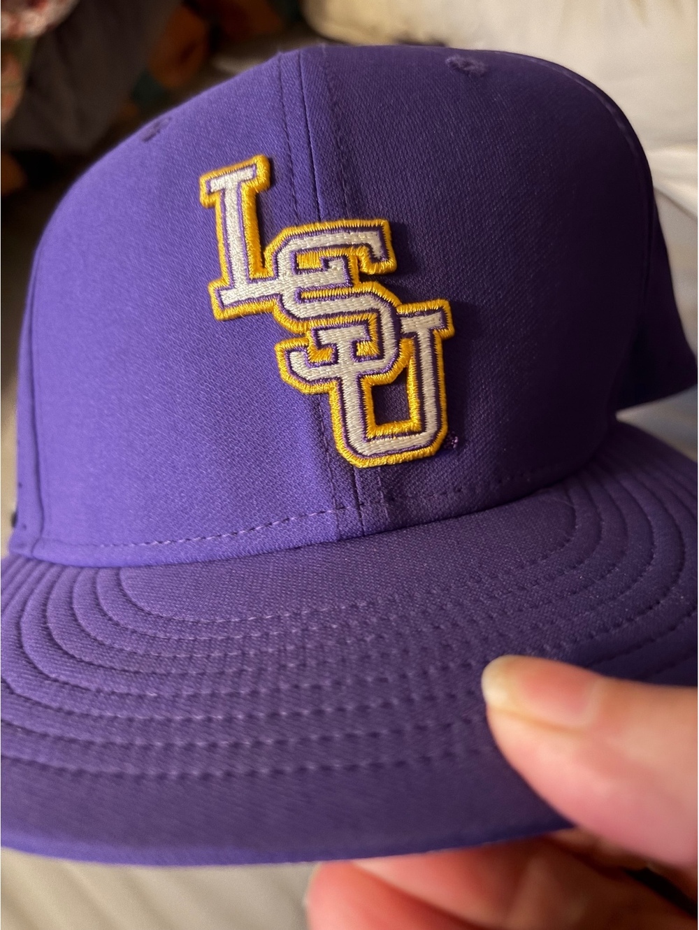 Nike LSU Dri-Fit Pro Cap Purple and Yellow Size 7 1/2